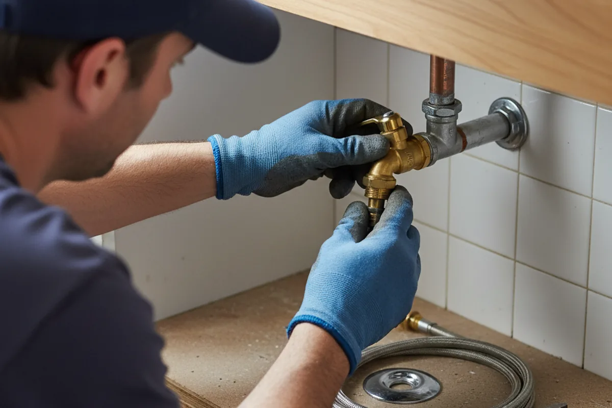 Shutoff valve and fitting work during Emergency Plumbing in Flushing